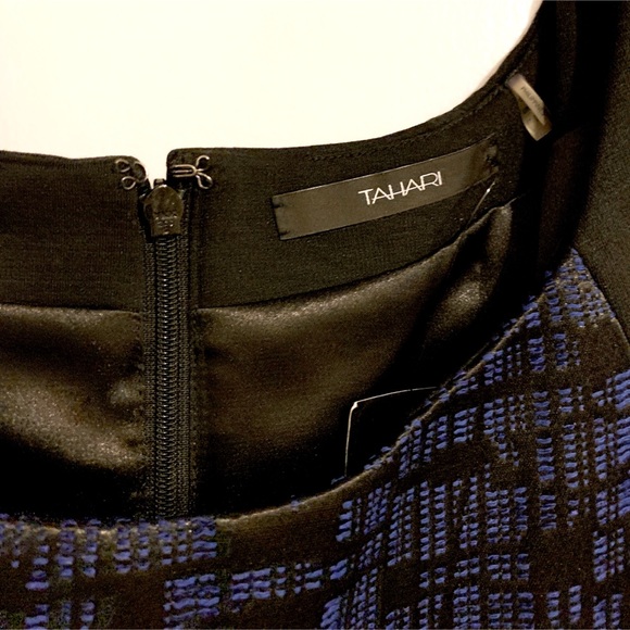 Tahari Color Block Fall Winter Dress - Picture 3 of 8